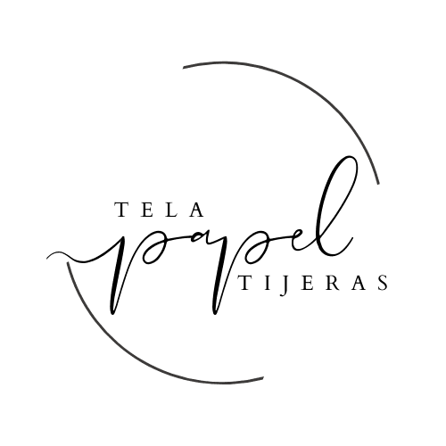 Logo de tela papel tijeras